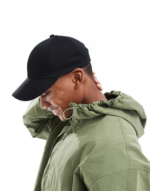 Asos Design Classic Baseball Cap In Black Cotton