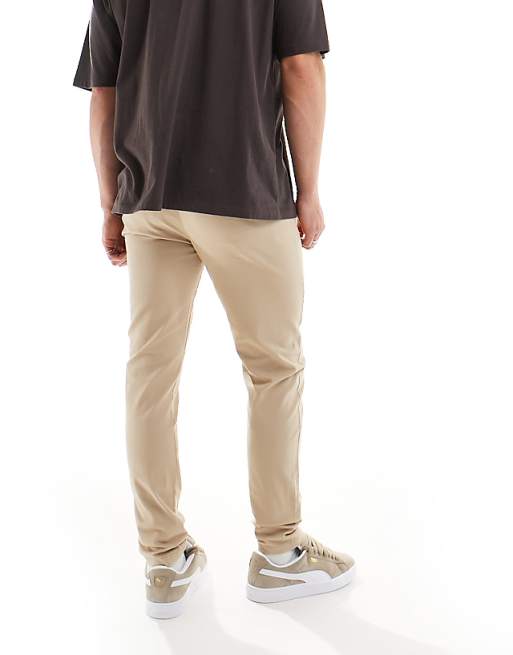 Asos Design Skinny Chinos In Beige