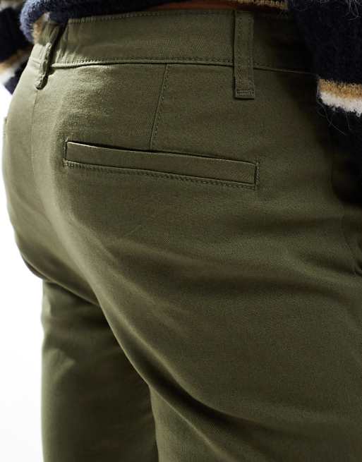 Asos Design Skinny Chinos In Khaki