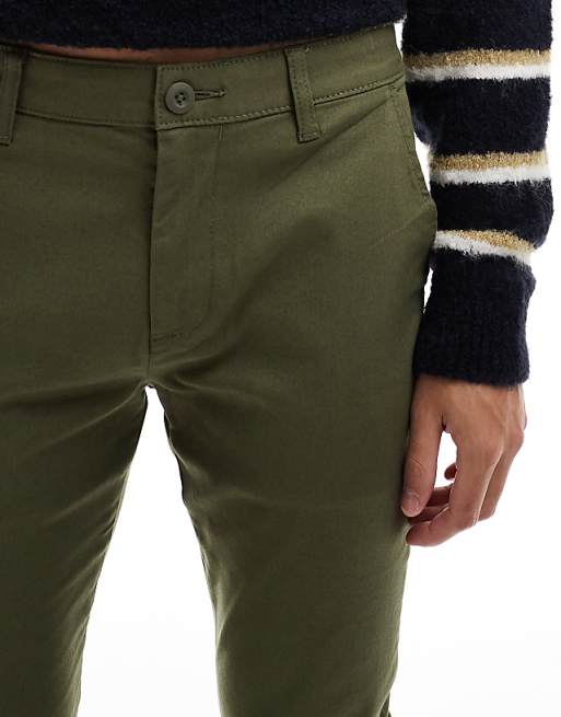 Asos Design Skinny Chinos In Khaki
