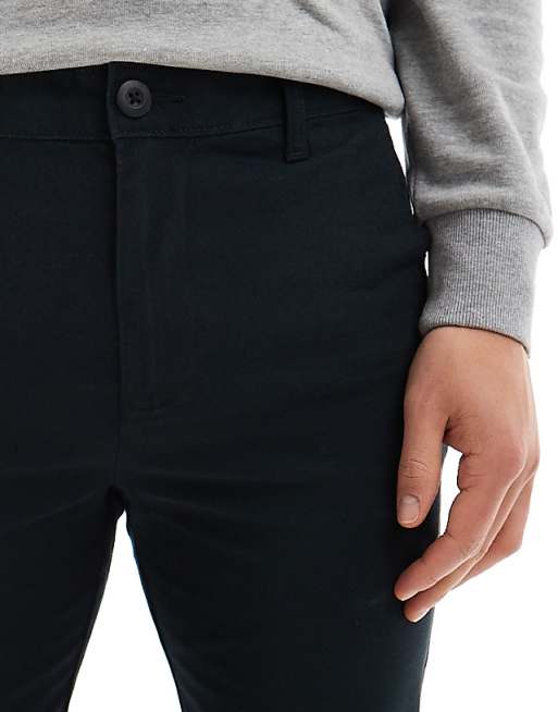 Asos Design Skinny Chinos In Black