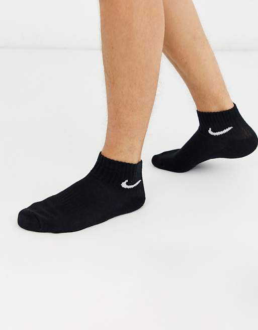 Men Nike Training Everyday Cushioned 3 pack ankle sock in black