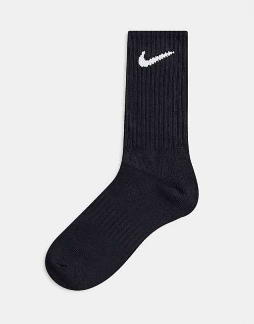 Men Nike Training Everyday Lightweight 3 pack crew socks in black