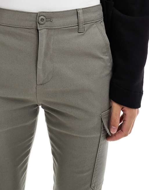 Chino Asos Design Skinny Pants In Gray