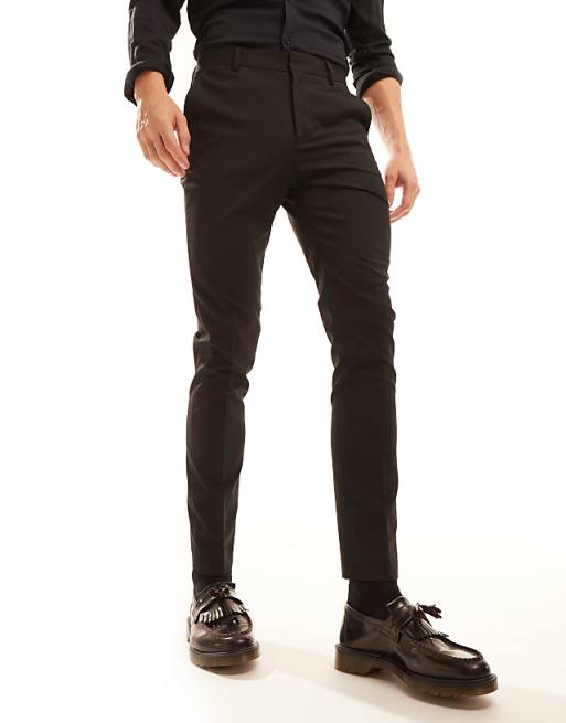 Chino Asos Design Black Skinny Fit Pant