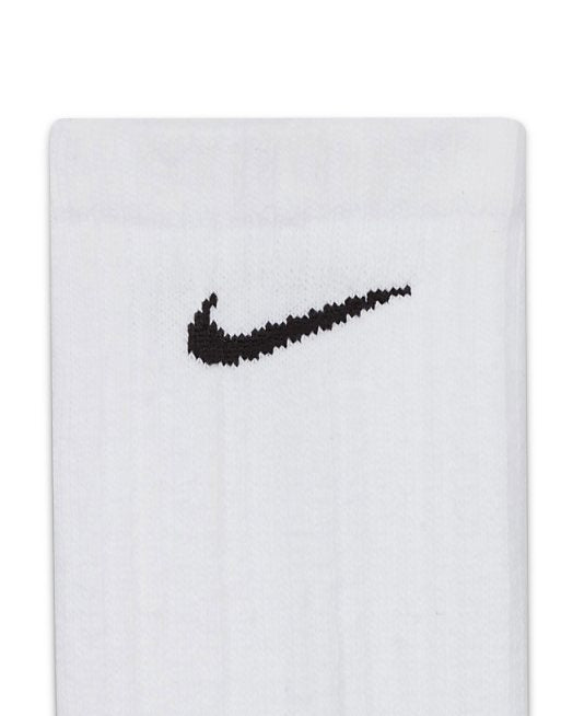Men Nike Training Everyday Cushioned 3 pack crew sock in white, gray and black