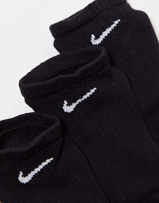 Men Nike Training Everyday Cushioned 3 pack sneaker sock in black