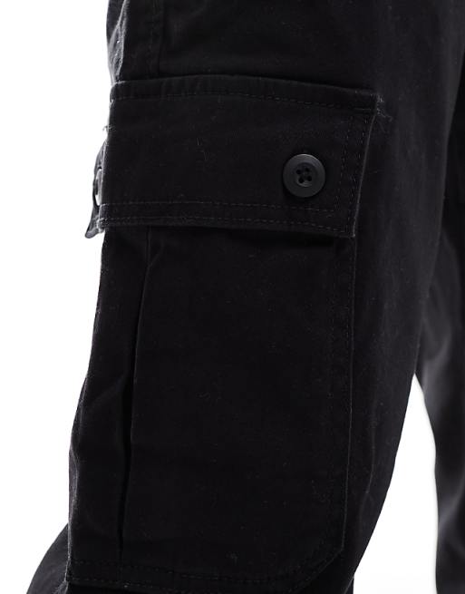 Asos Design Tapered Chino Pants In Black