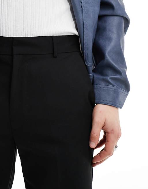 Chino Asos Design Smart Slim Fit Pants In Black