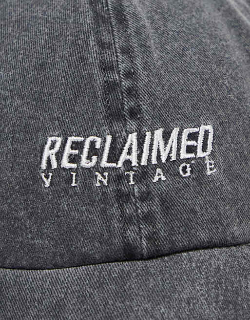 Reclaimed Vintage Logo Cap In Charcoal