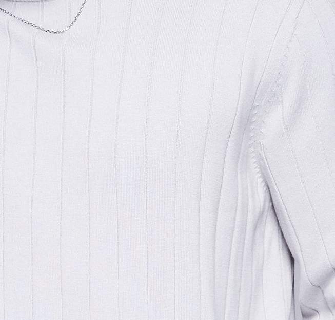 Asos Design Relaxed Knit Wide Ribbed Sweater In Icy Gray