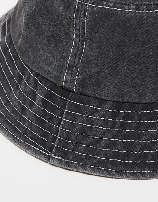 Reclaimed Vintage Logo Bucket Hat In Black