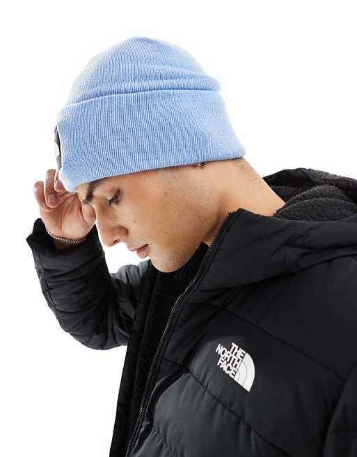 The North Face Big Box Cuffed Beanie In Cornflower Blue
