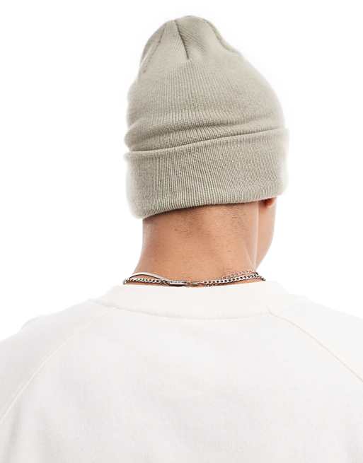 The North Face Big Box Cuffed Beanie In Clay Gray
