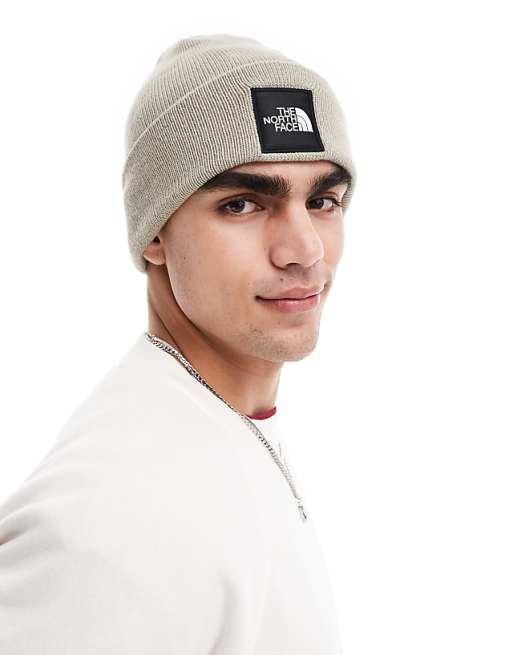 The North Face Big Box Cuffed Beanie In Clay Gray