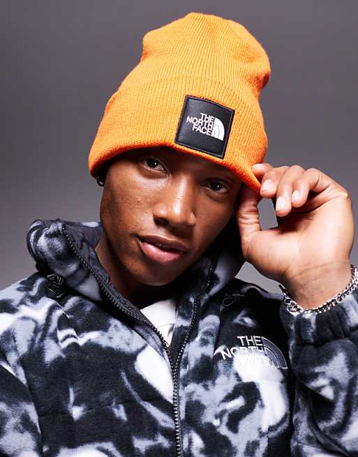 The North Face Big Box Cuffed Beanie In Orange