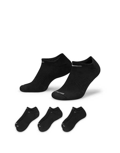 Men Nike Training Everyday Plus Cushioned 3-pack sneaker socks in multi