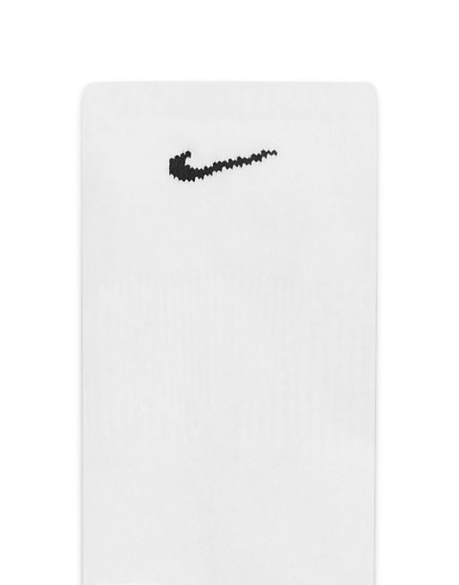 Men Nike Training Everyday Plus Cushioned 3-pack sneaker socks in white