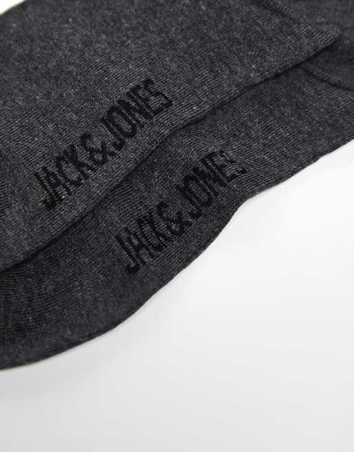 Men Jack & Jones socks 5 pack in dark gray melange