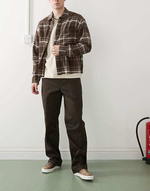 Chino Dickies 874 Straight Leg Work Pants In Dark Brown