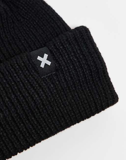 Collusion Logo Fisherman Beanie In Black