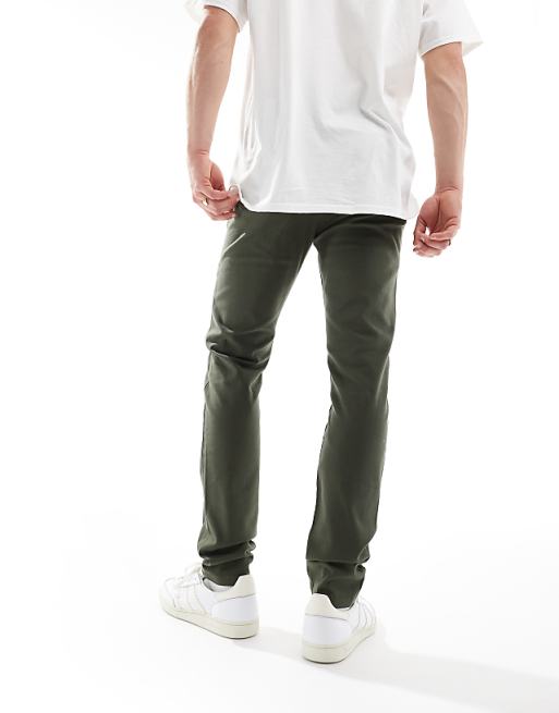 Asos Design Skinny Chinos In Khaki
