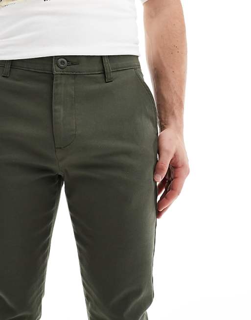 Asos Design Skinny Chinos In Khaki