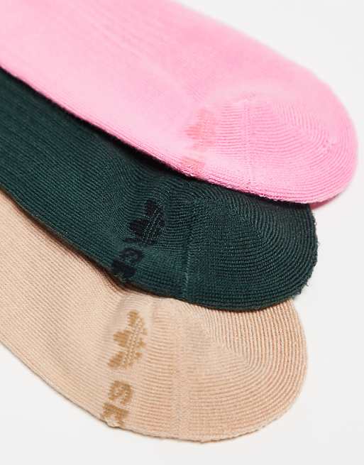 Men adidas Originals Trefoil 2.0 3-pack quarter socks in multi