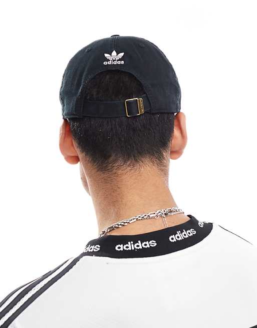 Adidas Originals Relaxed Strapback Cap In Black