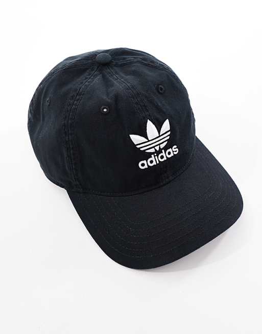 Adidas Originals Relaxed Strapback Cap In Black