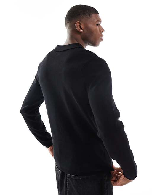 Threadbare knitted long sleeve Sweaters in black