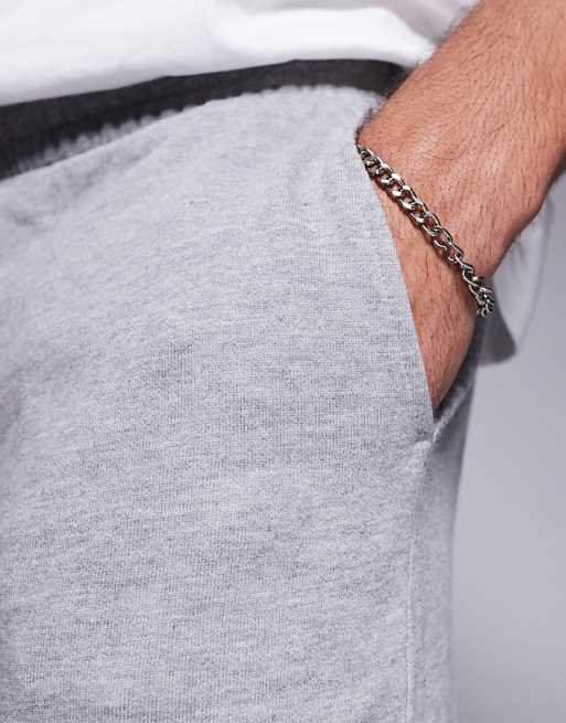 Trousers Asos Design Essential Wide Leg Joggers In Heather Gray