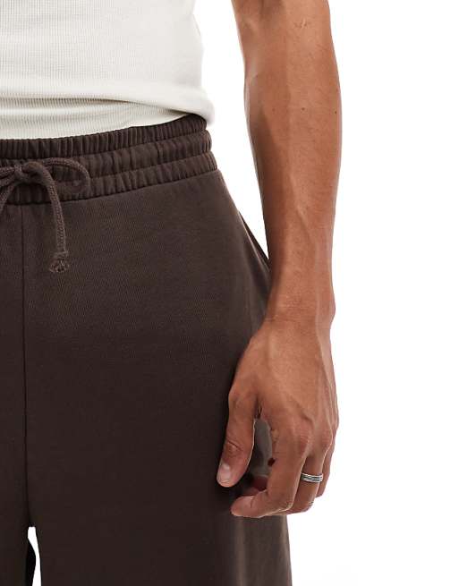 Trousers Asos Design Essential Oversized In Brown