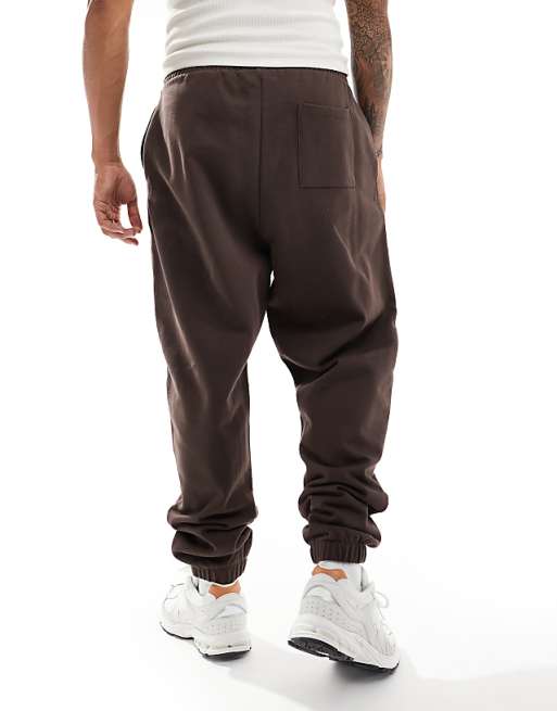 Trousers Asos Design Essential Oversized In Brown