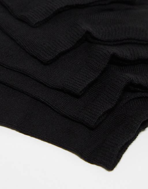 Men ASOS DESIGN 5 pack sneakers socks in black