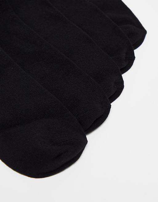 Men ASOS DESIGN 5 pack sneakers socks in black