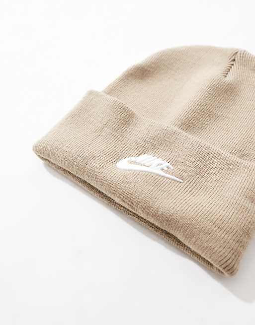 Nike Futura Logo Beanie In Khaki