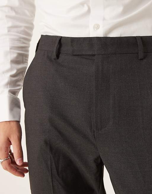 Chino ASOS DESIGN smart tapered fit pants in charcoal