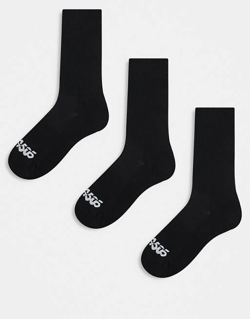 Men 4505 running socks with elasticized arch support and anti bacterial finish in black