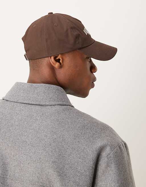 Asos Design Vintage Trucker Fit Cap With Graphic In Brown