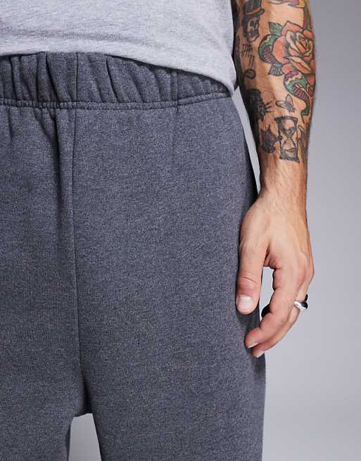 Trousers Asos Design Premium Heavyweight Oversized 400gsm In Charcoal Heather