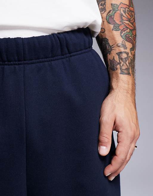 Trousers Asos Design Premium Heavyweight Oversized 400gsm In Navy