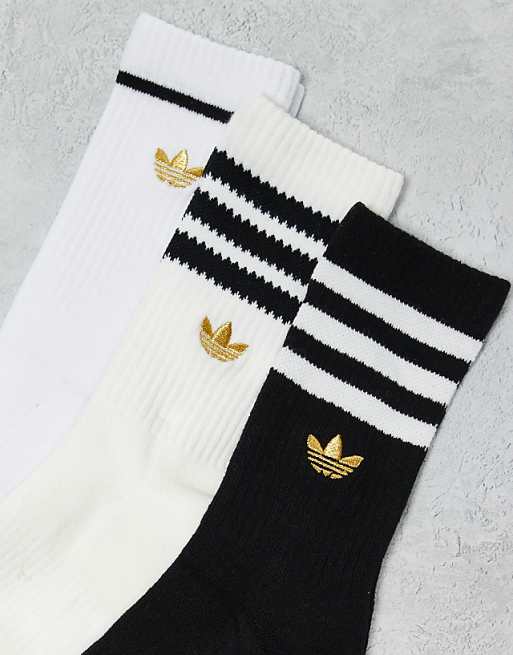 Men adidas Originals Limited Roller 3-pack crew socks in multi
