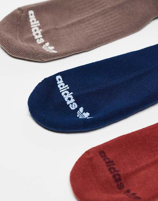 Men adidas Originals Trefoil 2.0 3-pack crew socks in navy multi