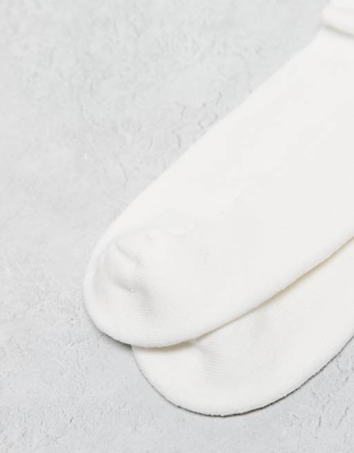 Men ASOS DESIGN 2 pack socks with stripes in cream