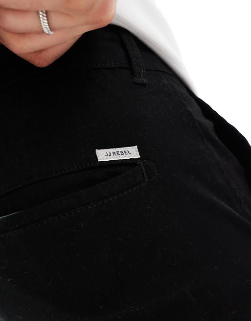 Jj Rebel Slim Fit Chino Pants In Black