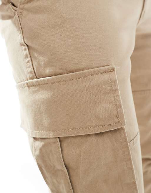Jj Rebel Cuffed Chino Pants In Beige