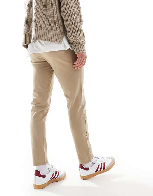 Jj Rebel Slim Fit Chino Pants In Beige