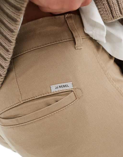 Jj Rebel Slim Fit Chino Pants In Beige