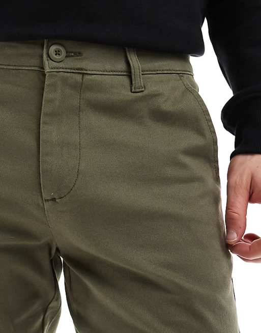 Asos Design Skinny Fit Chinos In Khaki
